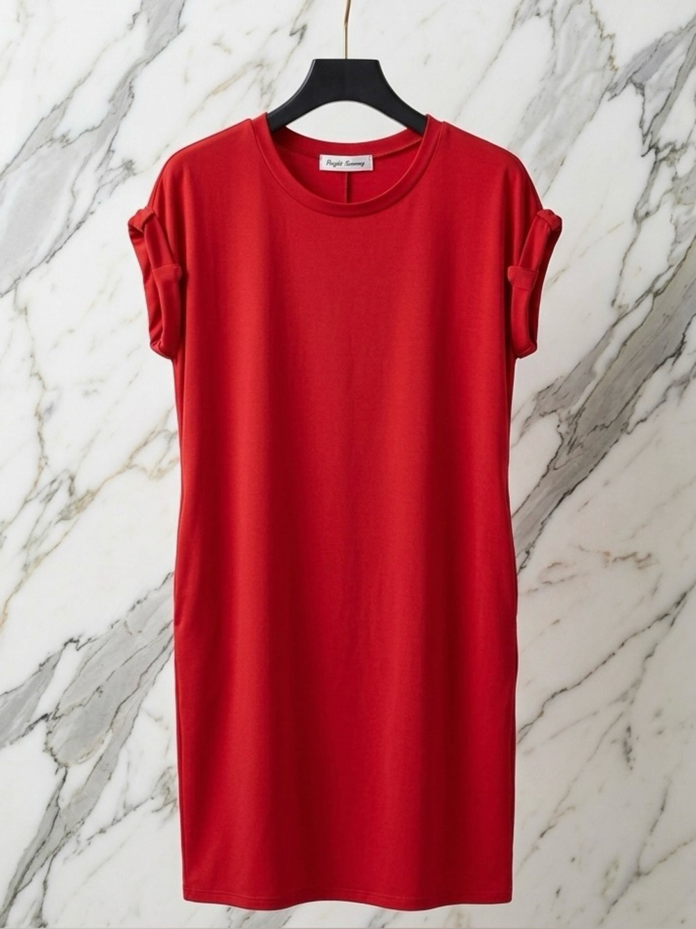 Red Short Sleeve Dress
